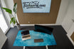 #Basic Ocean Blue, höhenverstellbarer Schreibtisch